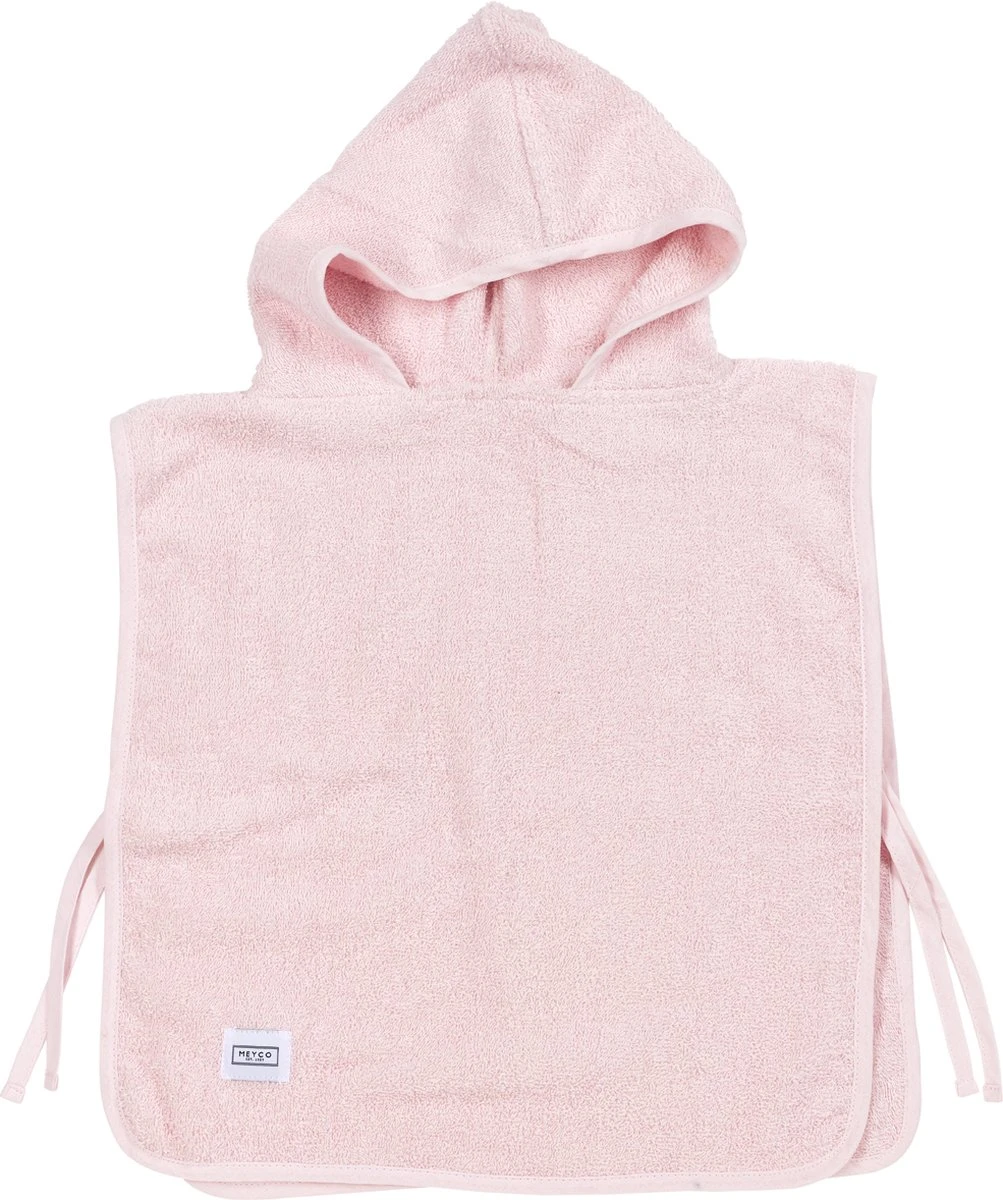 Meyco Badponcho Basic Badstof - 1-3 Jaar - Lichtroze - Afbeelding 4