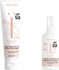 Naïf Zonnebrandcrème SPF50 Parfumvrij & Zonnebrand Spray SPF50 Parfumvrij – Voordeelverpakking - Baby En Kind - 100ml - Met Natuurlijke Ingrediënten