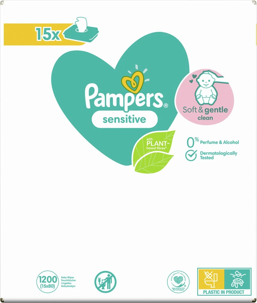 Pampers® Pampers Sensitive Billendoekjes - 1200 Doekjes - Afbeelding 12