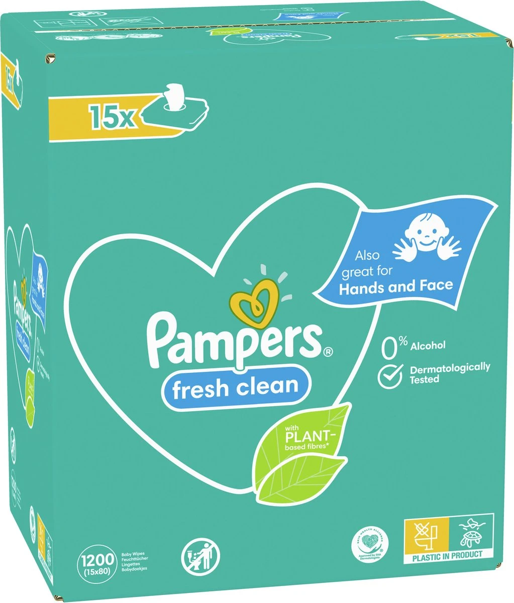 Pampers® Pampers - Fresh Clean - Billendoekjes - 3600 Doekjes - 45 X 80 - Afbeelding 7