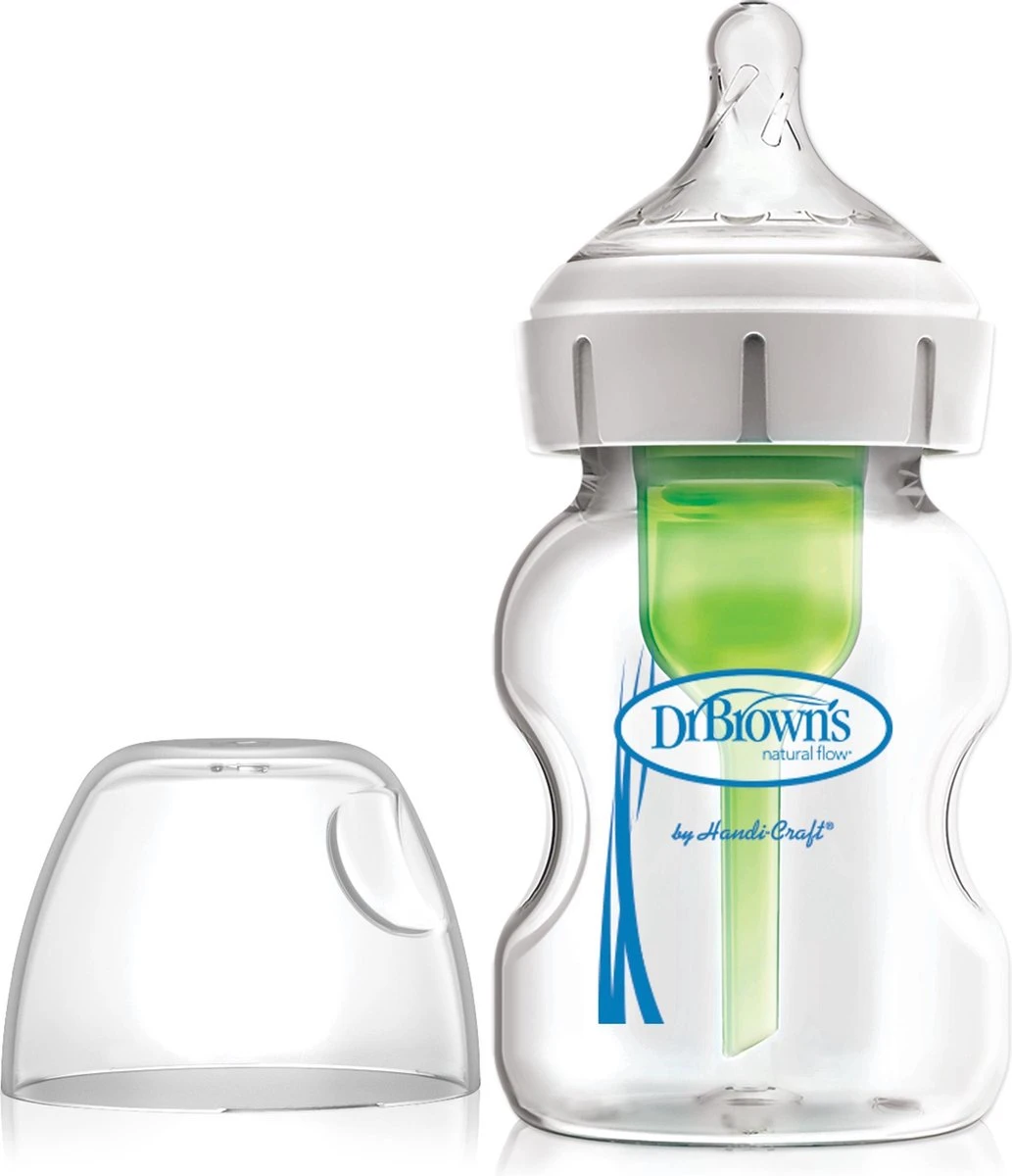 Dr. Brown's Options+ Anti-colic Bottle Brede Hals Fles - Glas - 150 Ml