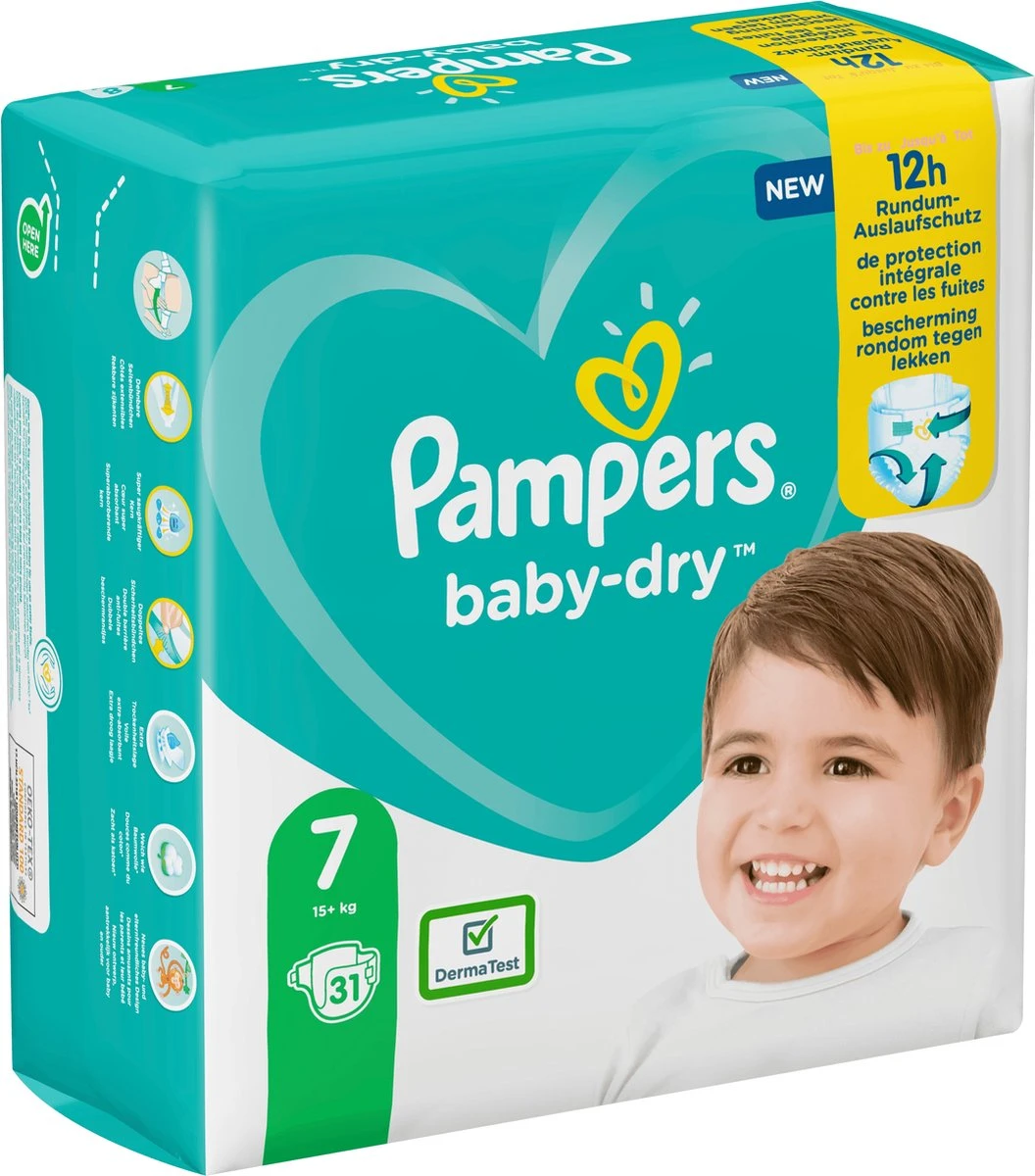 Pampers® Pampers Baby-Dry Maat 7 (15kg+) - 31 Luiers - Afbeelding 4