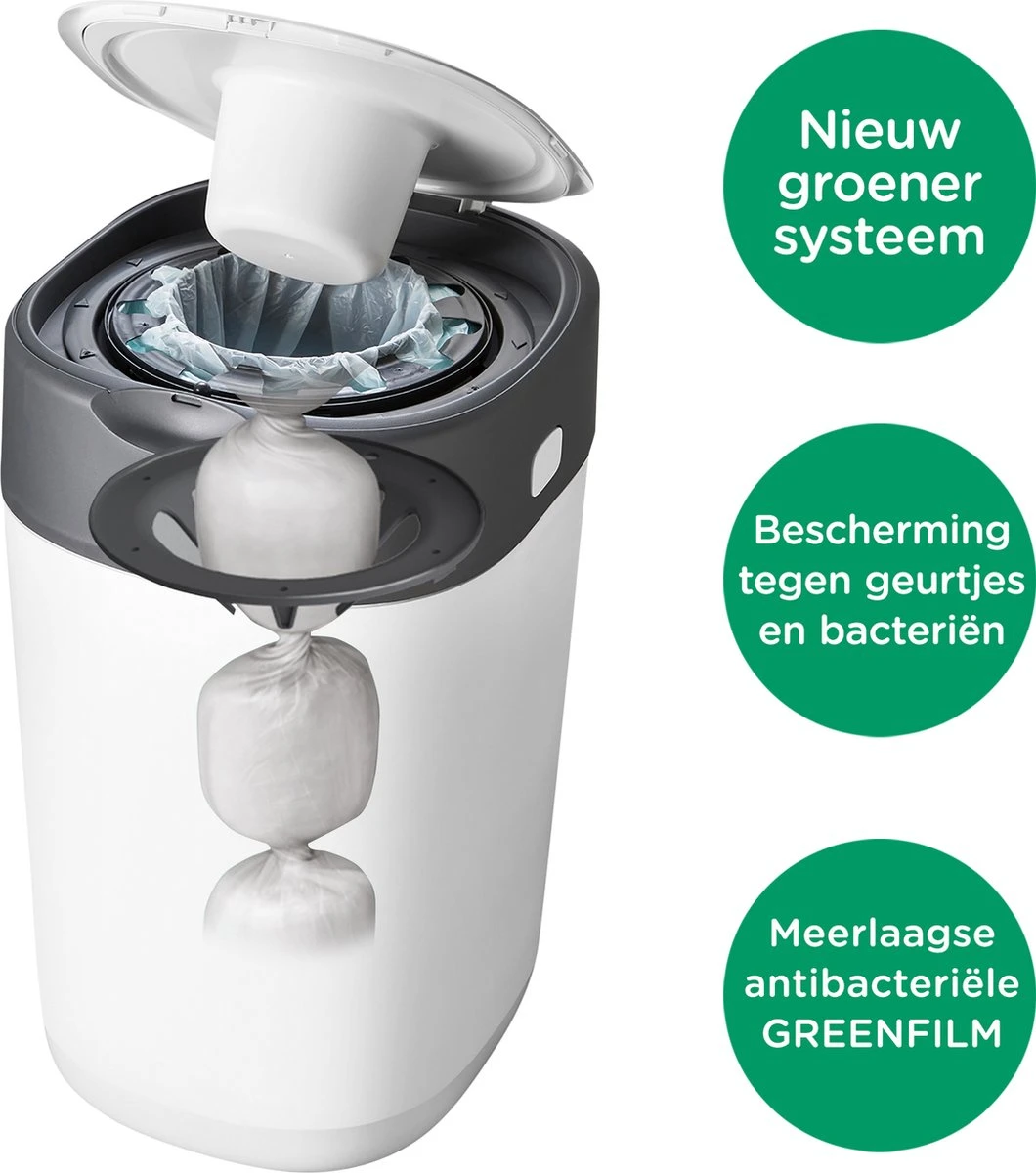 Tommee Tippee Milieuvriendelijke Twist & Click Luieremmer - Met 1 Navulcassette - Blauw - Afbeelding 2