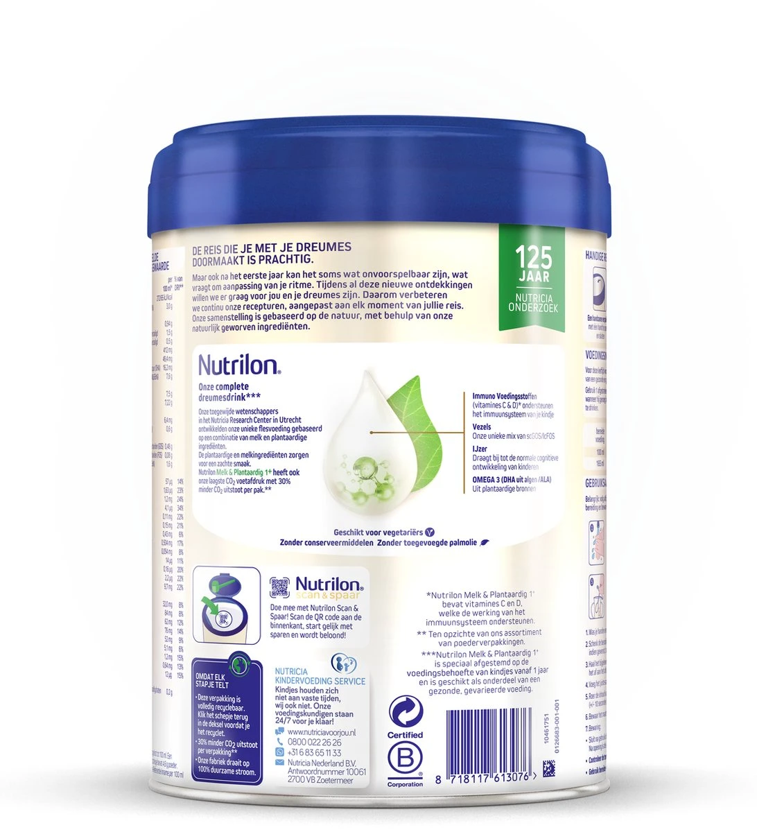 Nutrilon Melk & Plantaardig 1+ - Dreumesdrink Vanaf 12 Maanden - 800 Gram - Afbeelding 3