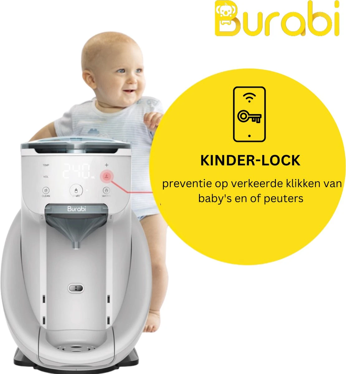 BURABI Automatische Baby Fles Maker | Fles Voeding Apparaat | Baby Senseo | Met App | Baby Verzorging | Baby Melk | Fles Bereiding | Babymelk | Baby Voeding - Afbeelding 4
