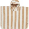 Jollein Badponcho Stripe Terry - Biscuit - GOTS
