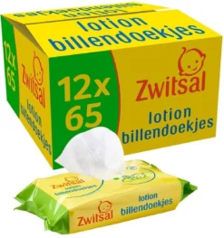 Zwitsal - Billendoekjes Lotion - 12 X 65 - 780 Babydoekjes