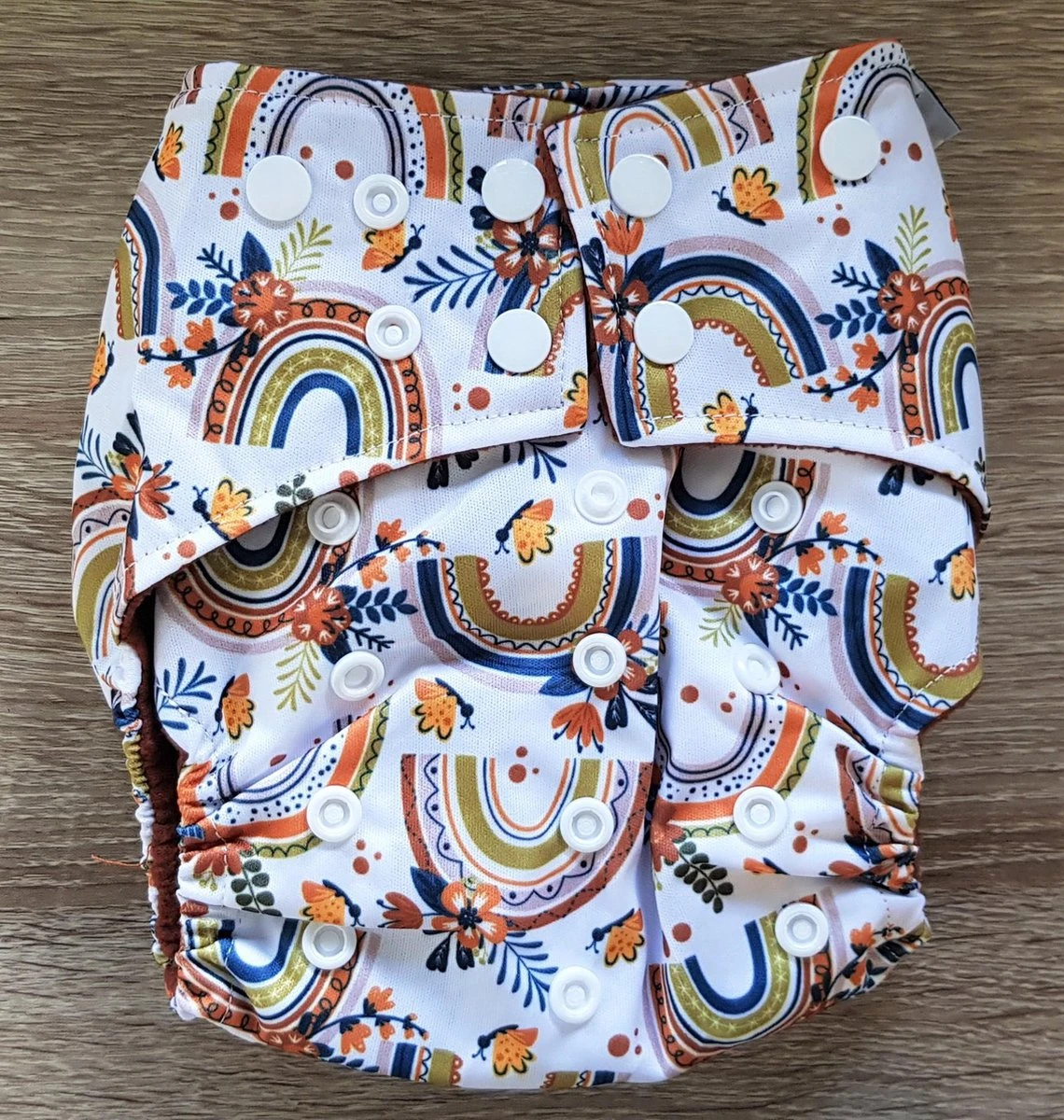 BonBini´s Luiers - Wasbare Luier Rainbows 3-15 Kg - Luierbroekje - Dubbele Antilek Preventie - Zwemluier Drukknoopjes En Verstelbaar Maat S, M, L Maat 1 T/m 5 - Afbeelding 5