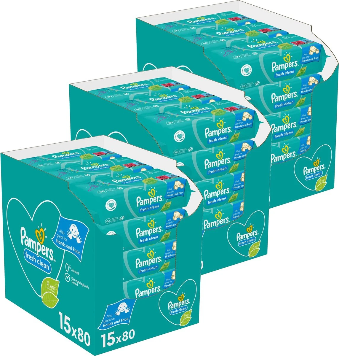 Pampers® Pampers - Fresh Clean - Billendoekjes - 3600 Doekjes - 45 X 80