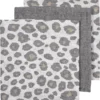 Meyco Panter Hydrofiele Doeken - 3-pack - Neutral/grey - 70x70cm