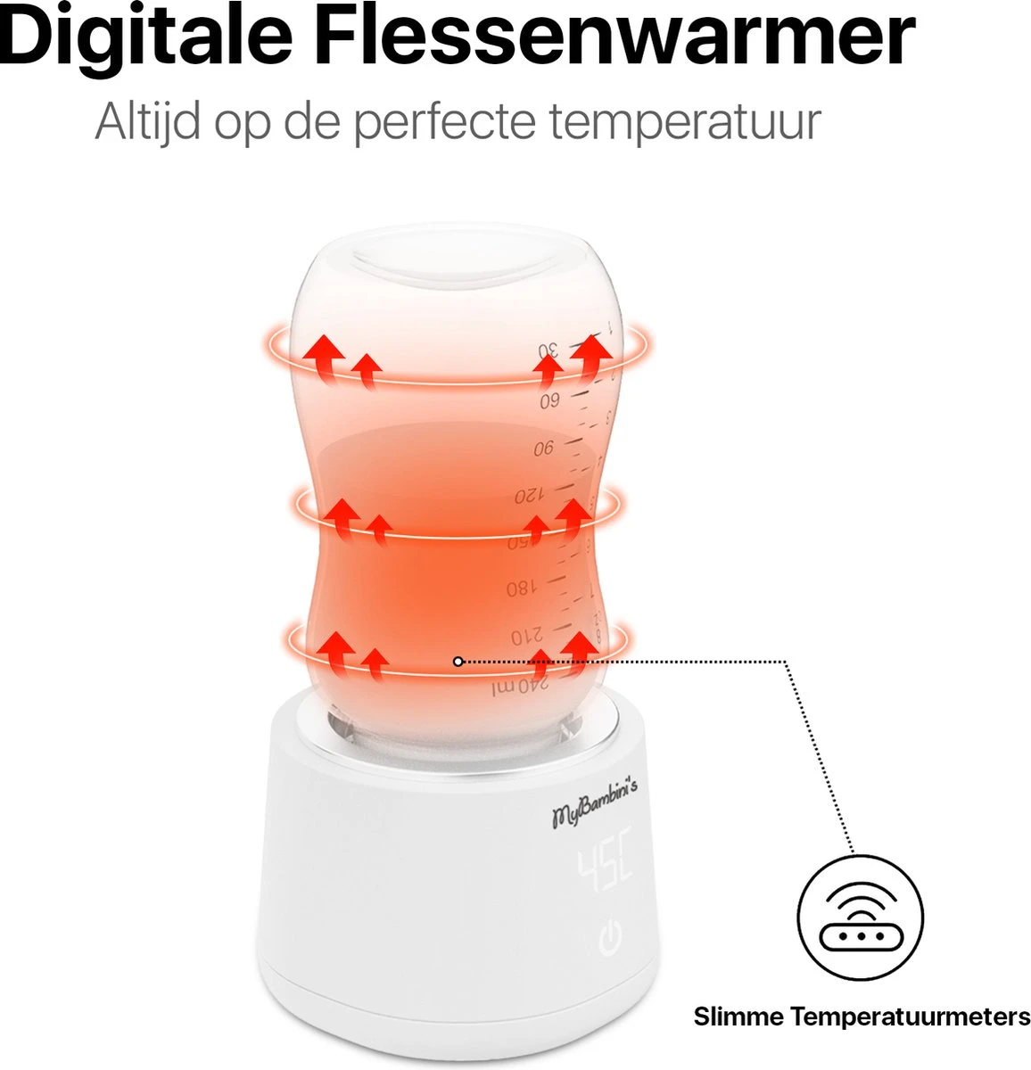 MyBambini's Bottle Warmer Pro™ - Draagbare Baby Flessenwarmer Voor Onderweg - Wit - Geschikt Voor AVENT Philips, Chicco & Dodie - Afbeelding 3