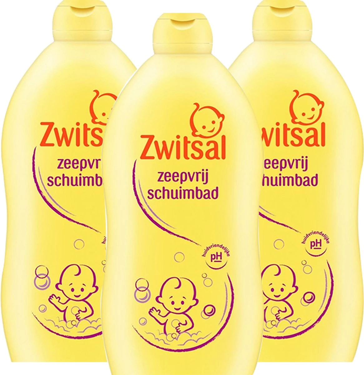Zwitsal - Zeepvrij Schuimbad - 3 X 700 Ml - Voordeelpack