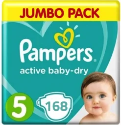 PampersĀ® Pampers Active Baby Dry - Maat 5 (11-16KG) - 168 Luiers - Maandbox