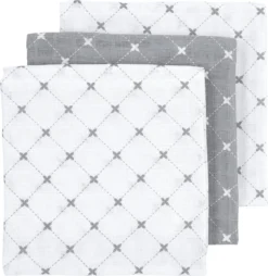 Meyco X Mrs.Keizer Louis Hydrofiele Doeken - 3-pack - Grijs - 70x70cm