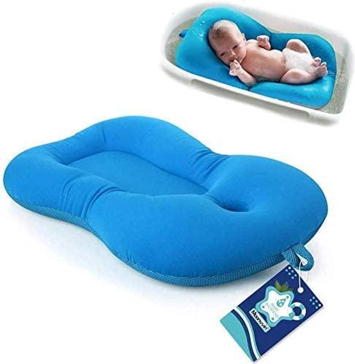 Baby Bather Baby Badkussen, Moonvvin Drijvende Zachte Baby Bad Kussen & Lounger Pasgeboren Pad Tub Kussen