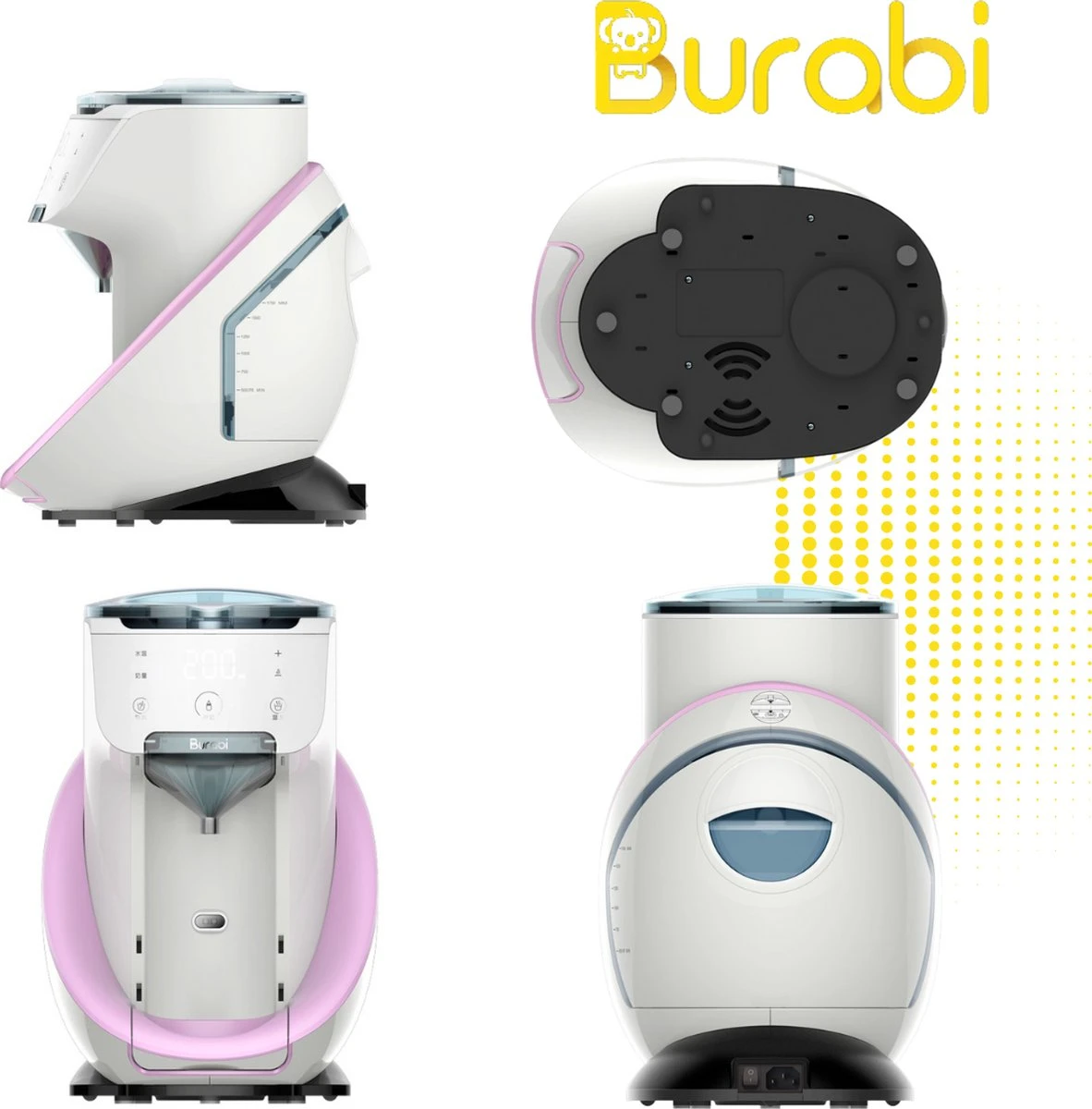 BURABI Automatische Baby Fles Maker | Fles Voeding Apparaat | Baby Senseo | Met App | Baby Verzorging | Baby Melk | Fles Bereiding | Babymelk | Baby Voeding - Afbeelding 3