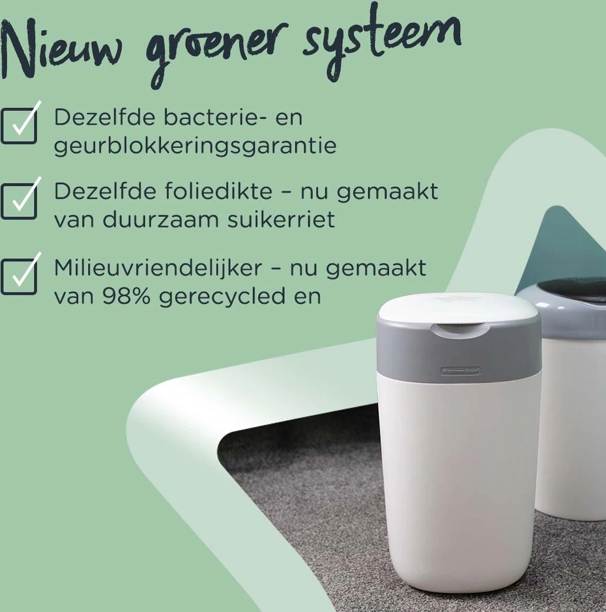Tommee Tippee Milieuvriendelijke Twist & Click Luieremmer - Met 1 Navulcassette - Blauw - Afbeelding 7