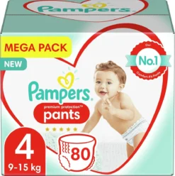 PampersĀ® Pampers - Premium Protection Pants - Maat 4 - Mega Pack - 80 Broekjes