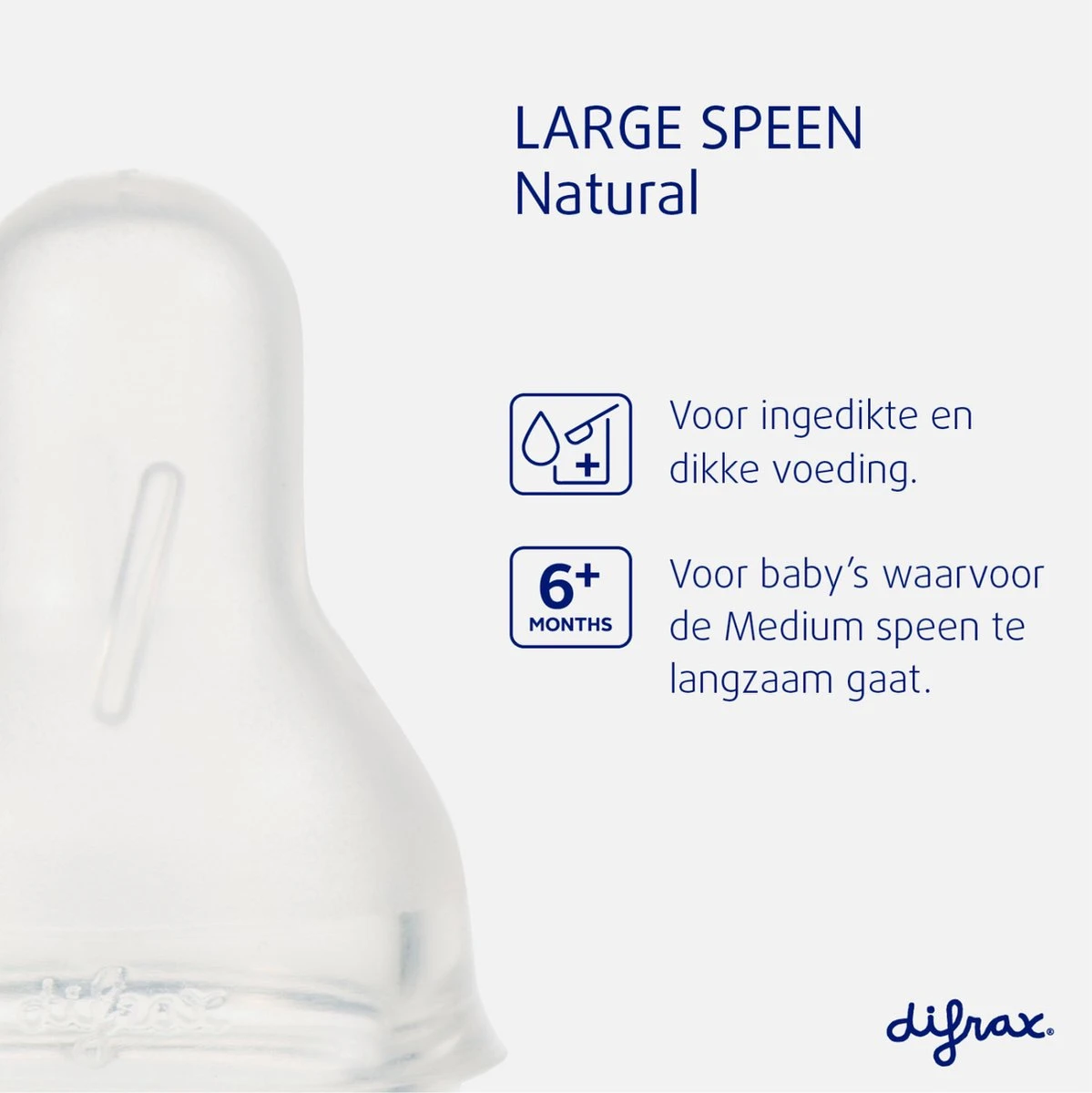 Difrax Flessenspeen Natural - Maat Large - 2 Stuks - Afbeelding 5