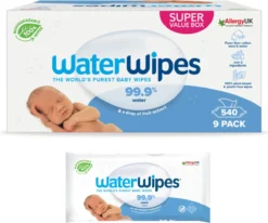 WaterWipes Billendoekjes Bio - 9 X 60 Stuks - 540 Doekjes