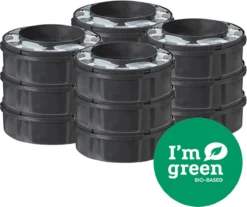 Tommee Tippee Twist & Click Milieuvriendelijke Luieremmer Navulling - Duurzaam Geproduceerde Greenfilm - 12 Stuks