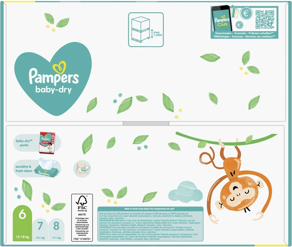 Pampers® Pampers - Baby Dry - Maat 6 - Maandbox - 144 Luiers - Afbeelding 7