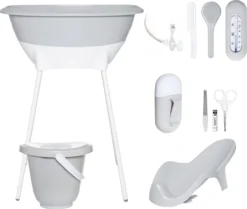 LUMA Babycare Bad- En Verzorgingsset - Light Grey