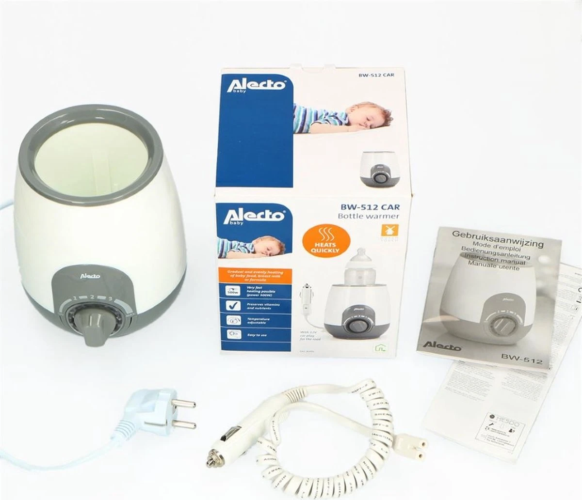 Alecto BW-512 CAR - Flessenwarmer Met 500W Vermogen Voor Thuis En Onderweg - Geleverd Met 12V Auto Adapter - Wit - Afbeelding 13