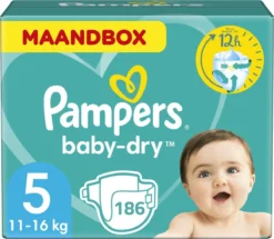 Pampers® Pampers Baby Dry Maat 5 (11-16kg) - 186 Luiers