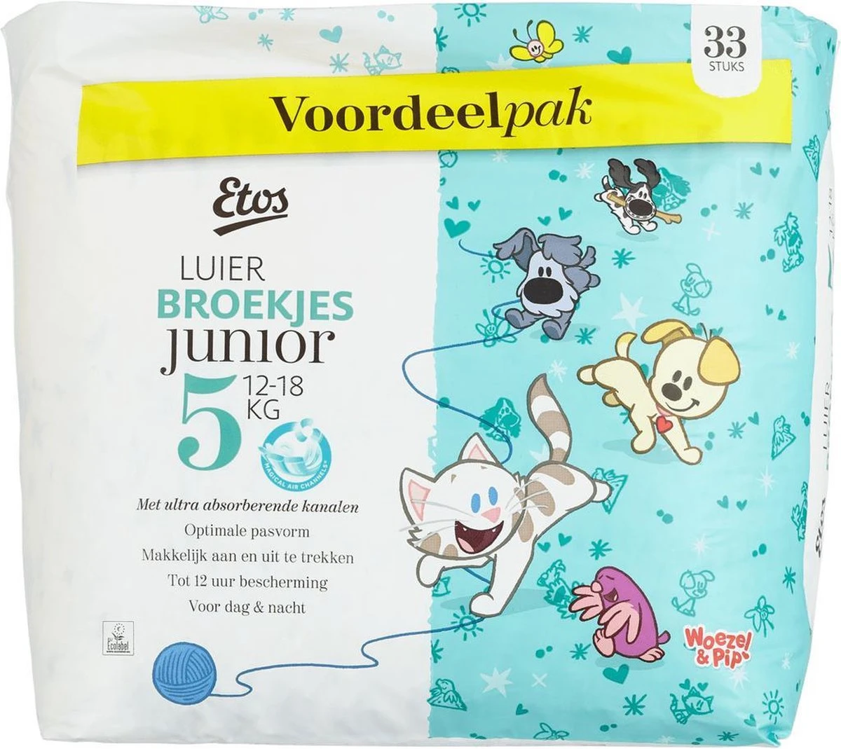 Etos Luierbroekjes - Megabox - Maat 5 - 12 Tot 18 Kg - 99 Stuks (3 X 33 Stuks) - Afbeelding 2