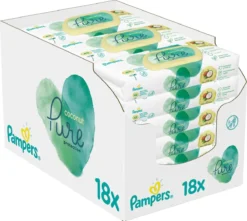 Pampers® Pampers Pure Coconut Babydoekjes - 18pakjes Van 42 Doekjes =756 Babydoekjes