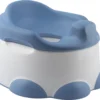 Bumbo Step 'n Potty Powder Blue -Toilet Trainer- Brilverkleiner Met Opstapje -Toilet Bril Zitje - 3 In 1 WC Potje - WC Verkleiner - WC Zindelijkheids Training Voor Jongens/Meisjes - Urinoirs Voor Kind/Peuter Van 2 Tot 7 Jaar - Wit Met Blauw