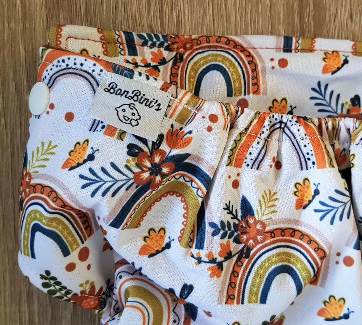 BonBini´s Luiers - Wasbare Luier Rainbows 3-15 Kg - Luierbroekje - Dubbele Antilek Preventie - Zwemluier Drukknoopjes En Verstelbaar Maat S, M, L Maat 1 T/m 5 - Afbeelding 4