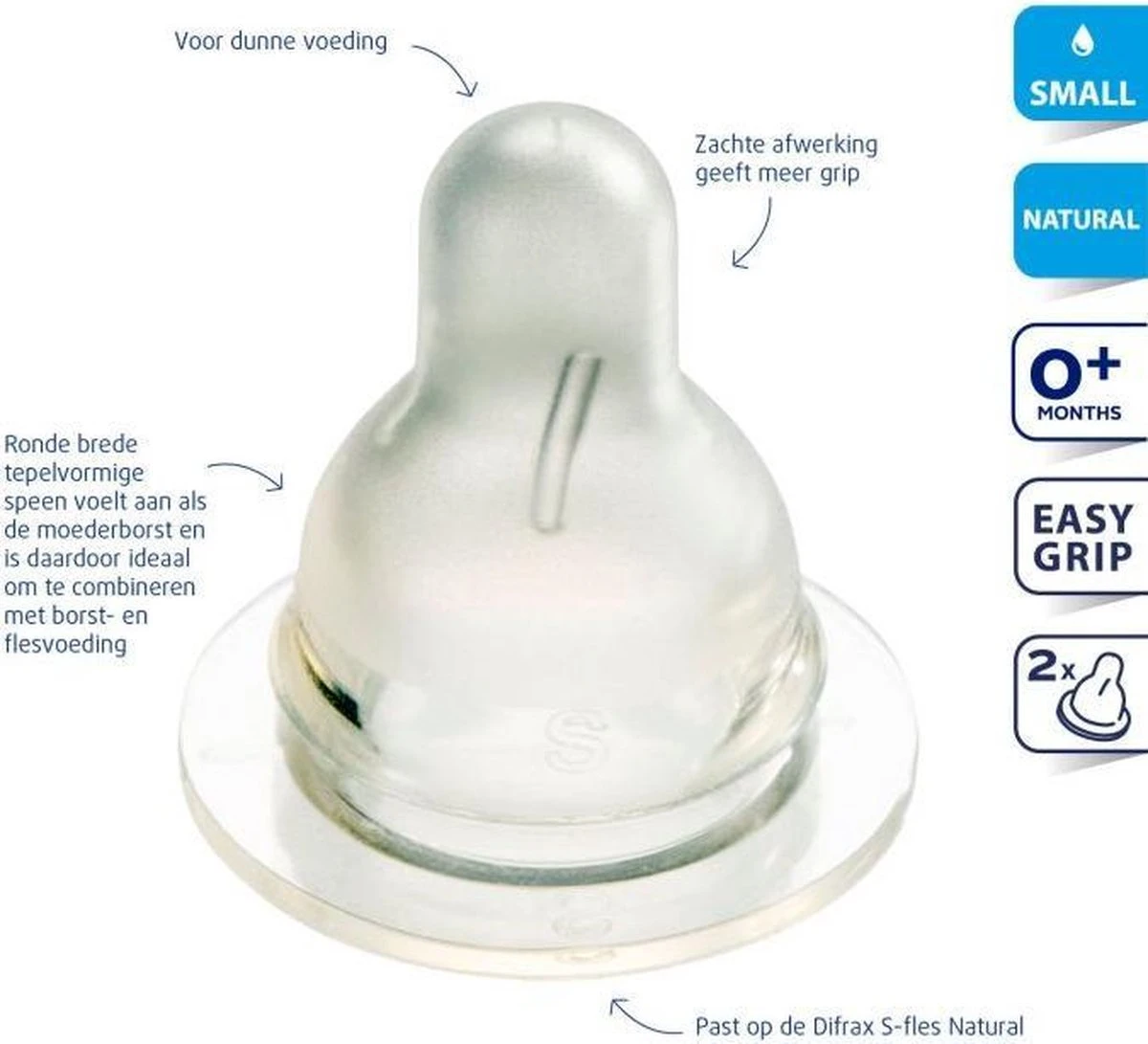 Difrax Baby Fles Small - 250 Ml - 2 Stuks - Afbeelding 3