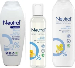 Neutral 0% Baby Huidolie + Washgel + Shampoo - Combinatie Pack
