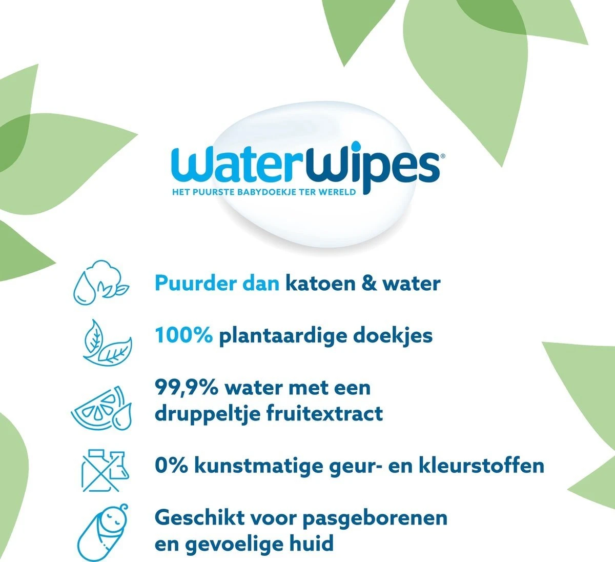 WaterWipes Billendoekjes Bio - 9 X 60 Stuks - 540 Doekjes - Afbeelding 4