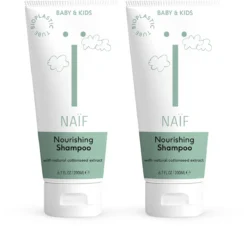 Naïf Voedende Shampoo - Baby En Kids - 2x 200ml - Met Natuurlijke Ingrediënten