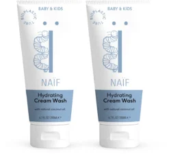 Naïf Hydraterende Wascrème - Baby En Kids - 2 X 200ml - Met Natuurlijke Ingrediënten