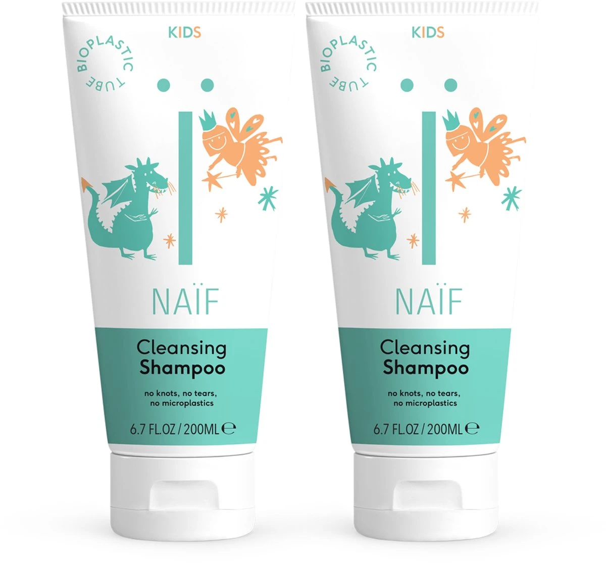 Naïf Voedende Shampoo - Kids - 200ml - Voordeelverpakking - Met Natuurlijke Ingrediënten