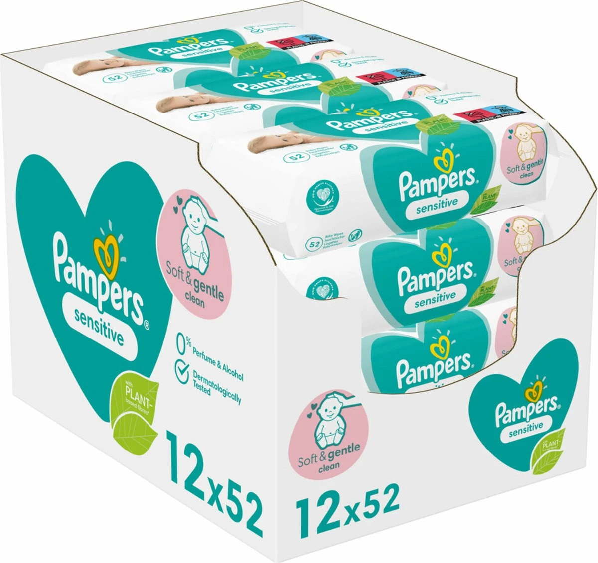 Pampers® PAMPERS BILLENDOEKJES BABYDOEKJES SENSITIVE NAVULLING 624 Stuks