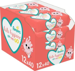 PampersĀ® Pampers - Snoetenpoetsers - On-The-Go Kids Hygiene - 480 Doekjes - 12 X 40