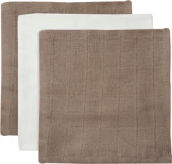 Jollein Baby Hydrofiel Monddoekje Bamboe Katoen - Biscuit/Ivory - 3 Stuks