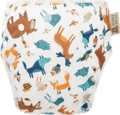 HappyBear - Zwemluier Bosdieren | 0-3 Jaar - Wasbaar - Onesize