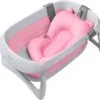 Babybadje - Peuterbadje - Opvouwbaar - Incl. Baby Badkussen - 84 Cm Lang - 0 Tot 3 Jaar - Roze