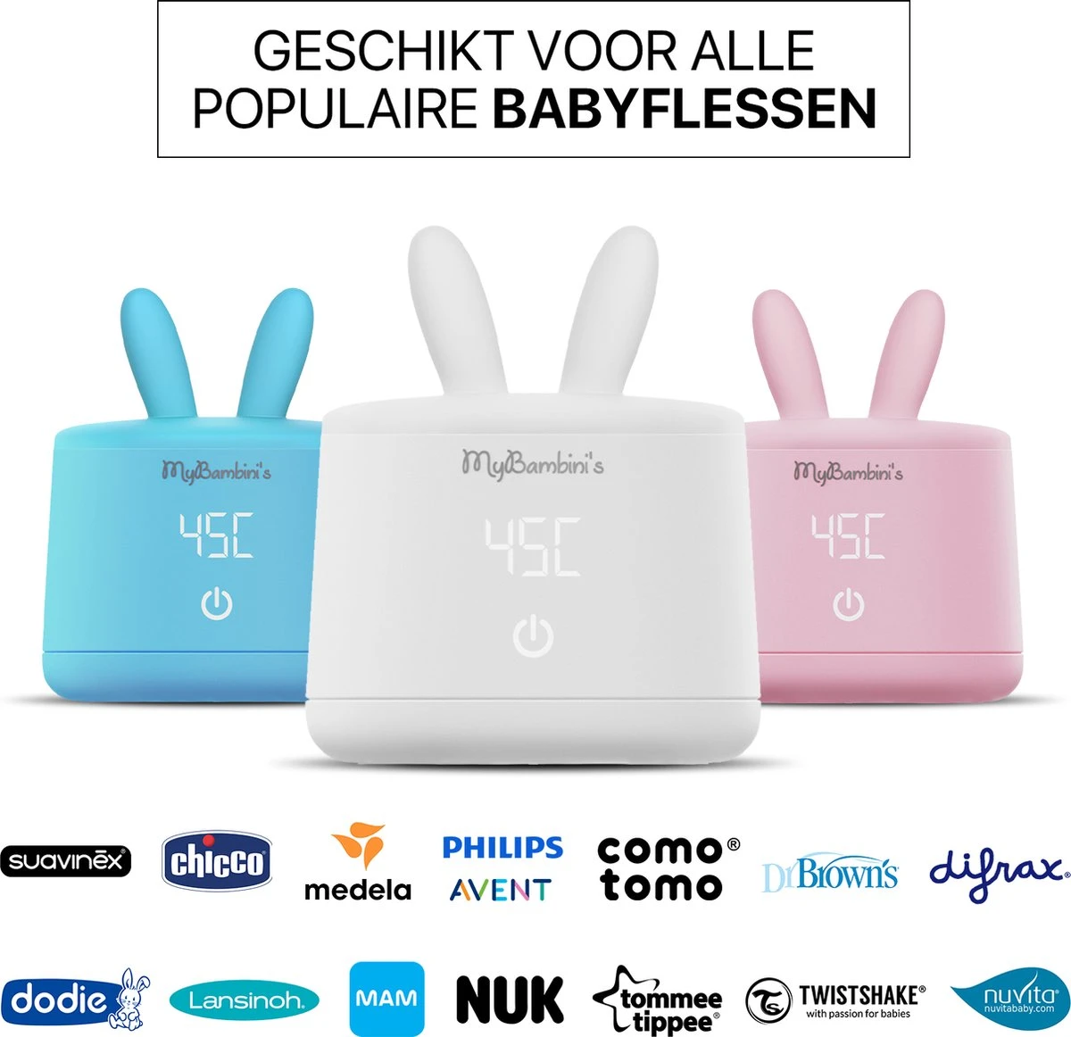 MyBambini's Bottle Warmer Pro™ - Draagbare Baby Flessenwarmer Voor Onderweg - Wit - Geschikt Voor AVENT Philips, Chicco & Dodie - Afbeelding 2