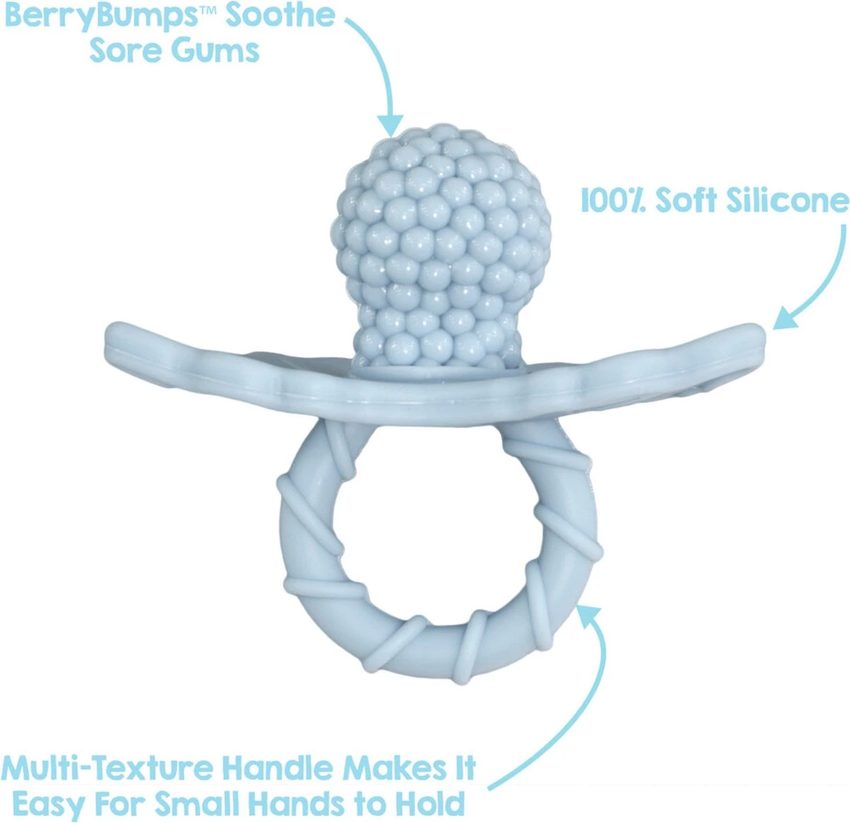 RaZbaby RaZberry - Bijtspeentje - Blauw - Grijs - 2 Stuks - Afbeelding 4