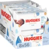 Huggies Billendoekjes - Pure Extra Care - 8 X 56 Stuks - 448 Doekjes - Voordeelverpakking
