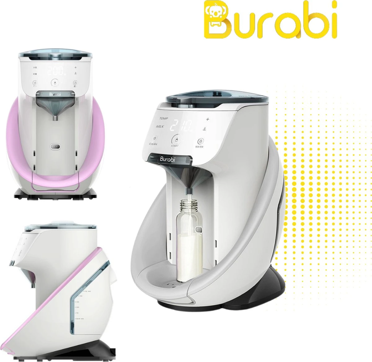 BURABI Automatische Baby Fles Maker | Fles Voeding Apparaat | Baby Senseo | Met App | Baby Verzorging | Baby Melk | Fles Bereiding | Babymelk | Baby Voeding - Afbeelding 2