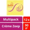 Zwitsal Baby Crème Zeep - 12 X 90 Gr - Voordeelverpakking