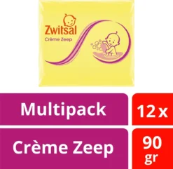 Zwitsal Baby Crème Zeep - 12 X 90 Gr - Voordeelverpakking